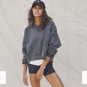 Free people intercept pullover black NWOT